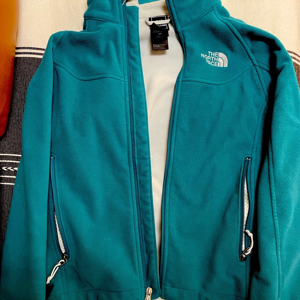 North face jacket lined very warm.
